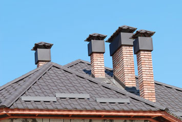 Chimney over a house