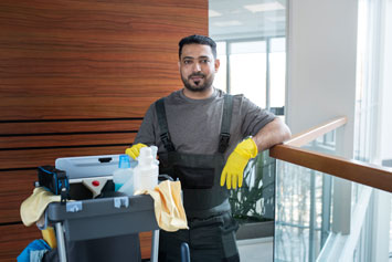 Man Ready For Cleaning